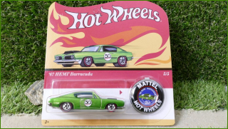 Angličák Model Autíčka Hot Wheels ´67 Hemi Barracuda (Redline) 