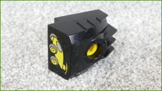 Lego® Duplo® Toolo® Kostka 2x2 - Černá (Obrázek Auta s Křídlem)