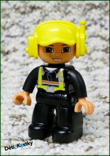 Lego® Duplo® Figurka Pilot Vrtulníku - Žlutá Helma