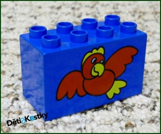 Lego® Duplo® Kostka 2x4x2 Modrá - Ptáček